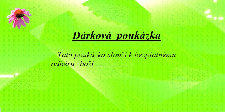   Dárková poukázka